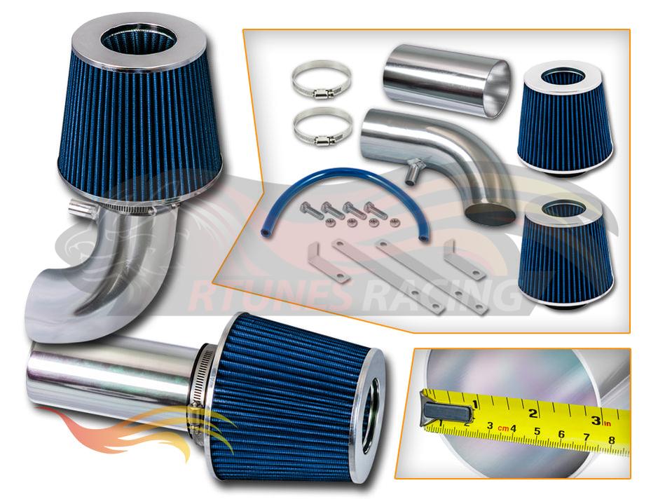 Short Ram Air Intake Kit For 1988-1995 Ford F150/Bronco 5.0/5.8 V8 (Without Maf Sensor) | Rtunes Racing | SI-FD-18BL