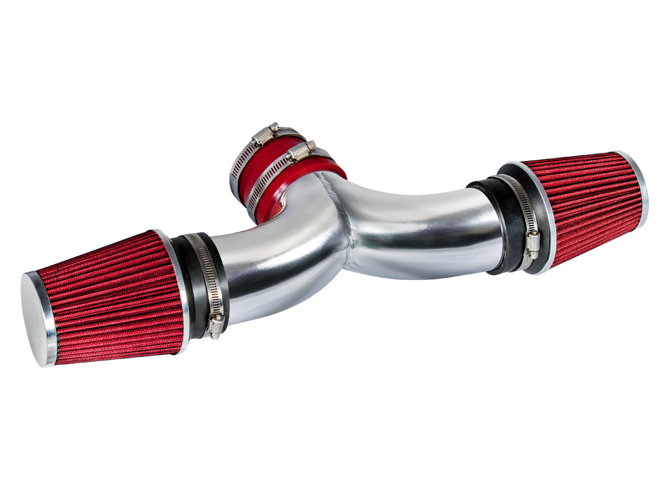 Short Ram Air Intake Kit For 2005-2010 Jeep Grand Cherokee 5.7L V8, 2006-2010 Jeep Grand Cherokee 6.1L SRT8 V8, 2006-2010 Commander 5.7L V8 Dual (With 2 Filters) | Rtunes Racing | SI-JP-13RD
