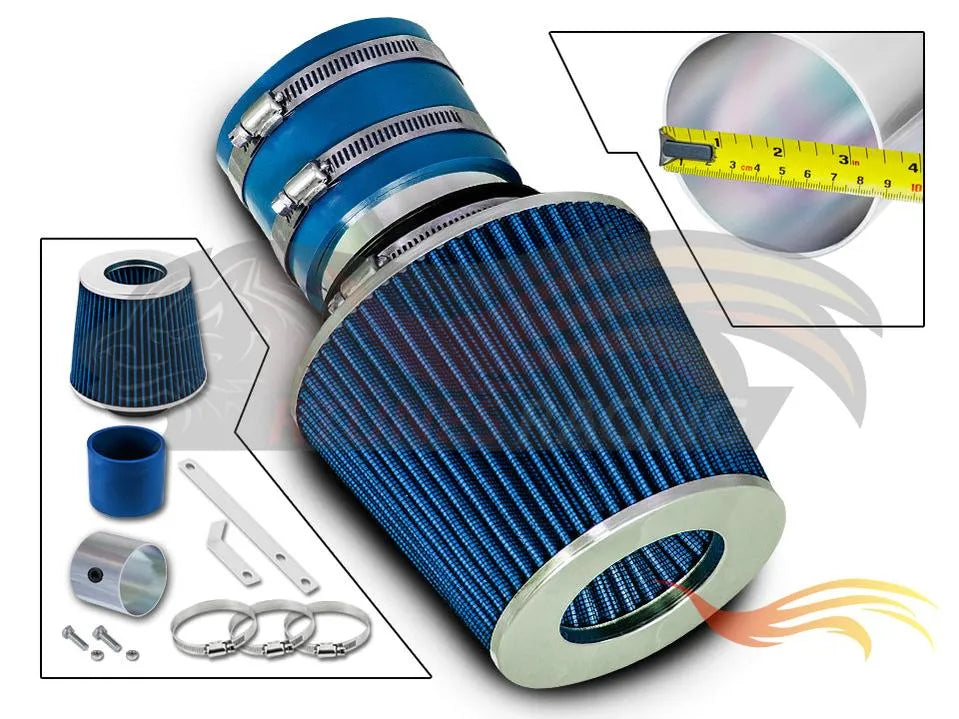 Short Ram Air Intake Kit For 1996-2001 Kia Sephia 1.6L 1.8L L4, 2002-2005 Sedona LX EX 3.5L V6, 2001-2006 Optima 2.4L I4 2.5L 2.7L V6 | Rtunes Racing | SI-KA-02BL