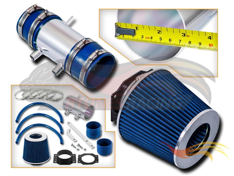 Short Ram Air Intake Kit For 1999-2004 Nissan Frontier, Xterra V6 & Supercharged | Rtunes Racing | SI-NS-07BL