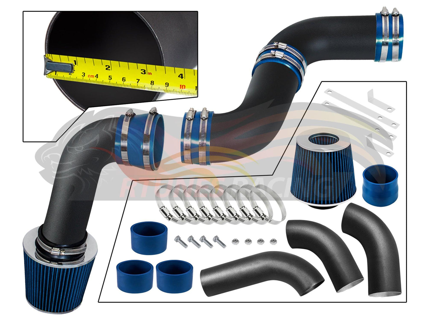 Cold Air Intake Kit For 1999-2006 Chevrolet Silverado 1500, GMC Sierra 1500 4.3L V6, 07 Classic 4.3L | Rtunes Racing | WCI-CH-06BLB