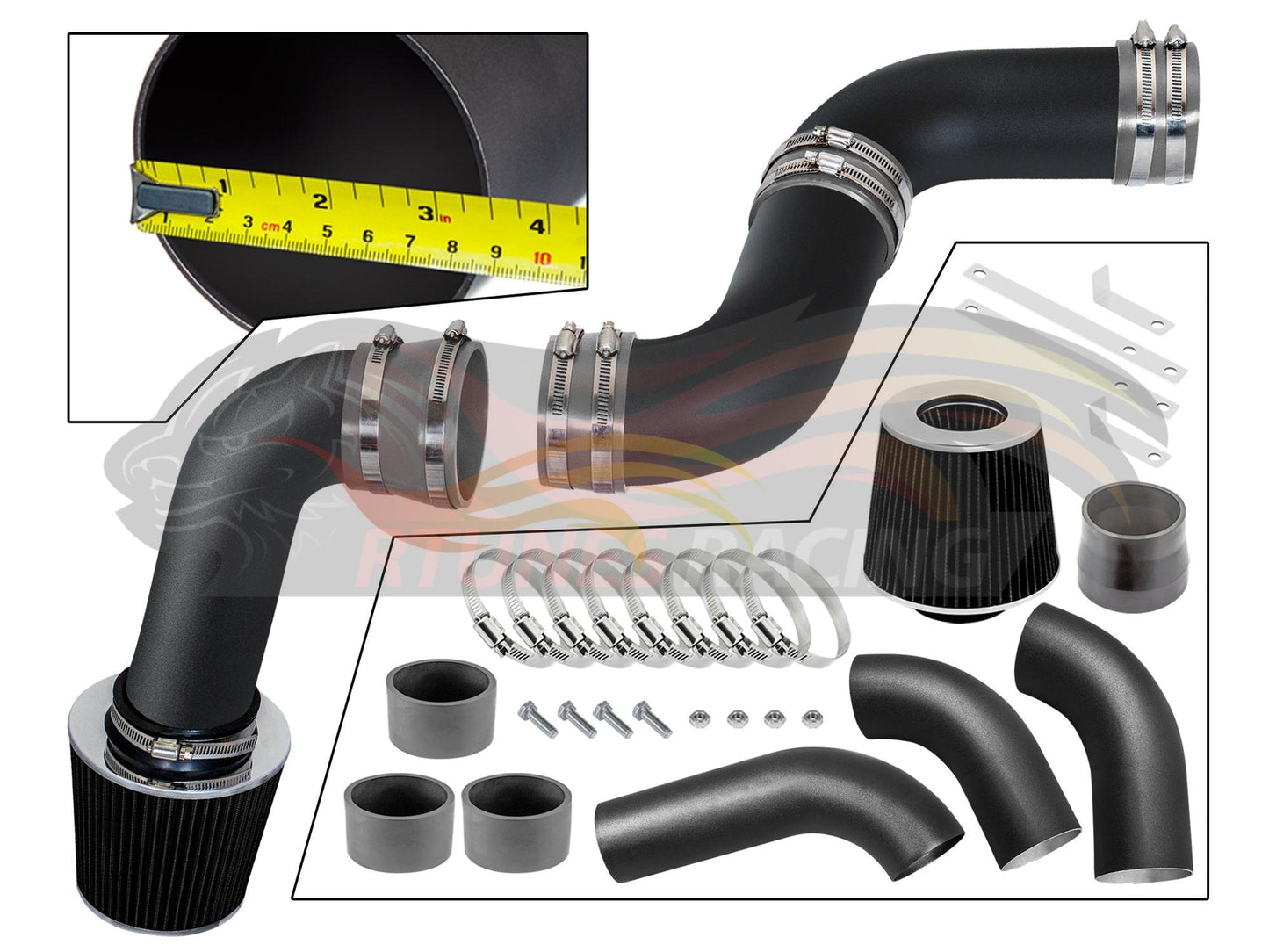 Cold Air Intake Kit For 1999-2006 Chevrolet Silverado 1500, GMC Sierra 1500 4.3L V6, 07 Classic 4.3L | Rtunes Racing | WCI-CH-06GYB
