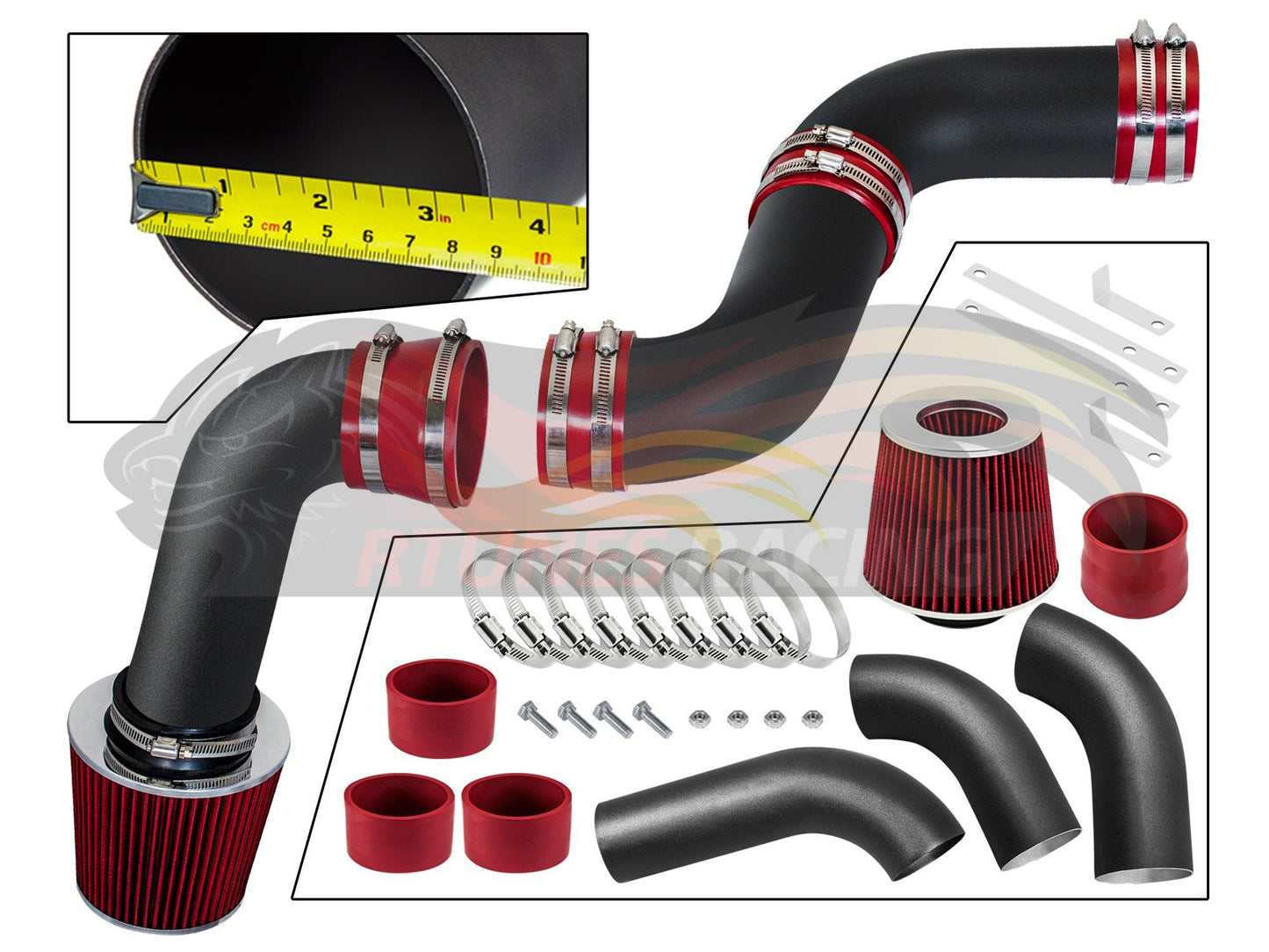 Cold Air Intake Kit For 1999-2006 Chevrolet Silverado 1500, GMC Sierra 1500 4.3L V6, 07 Classic 4.3L | Rtunes Racing | WCI-CH-06RDB