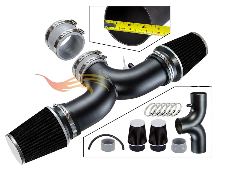 Short Ram Air Intake Kit For 1994-1996 Chevy Impala SS/Caprice (2 Filter) | Rtunes Racing | WSI-CH-08GYB