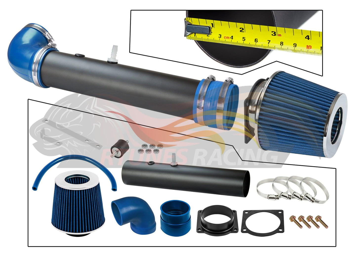 Short Ram Air Intake Kit For 1997-2003 Ford F150 4.2L V6 | Rtunes Racing | WSI-FD-05BLB