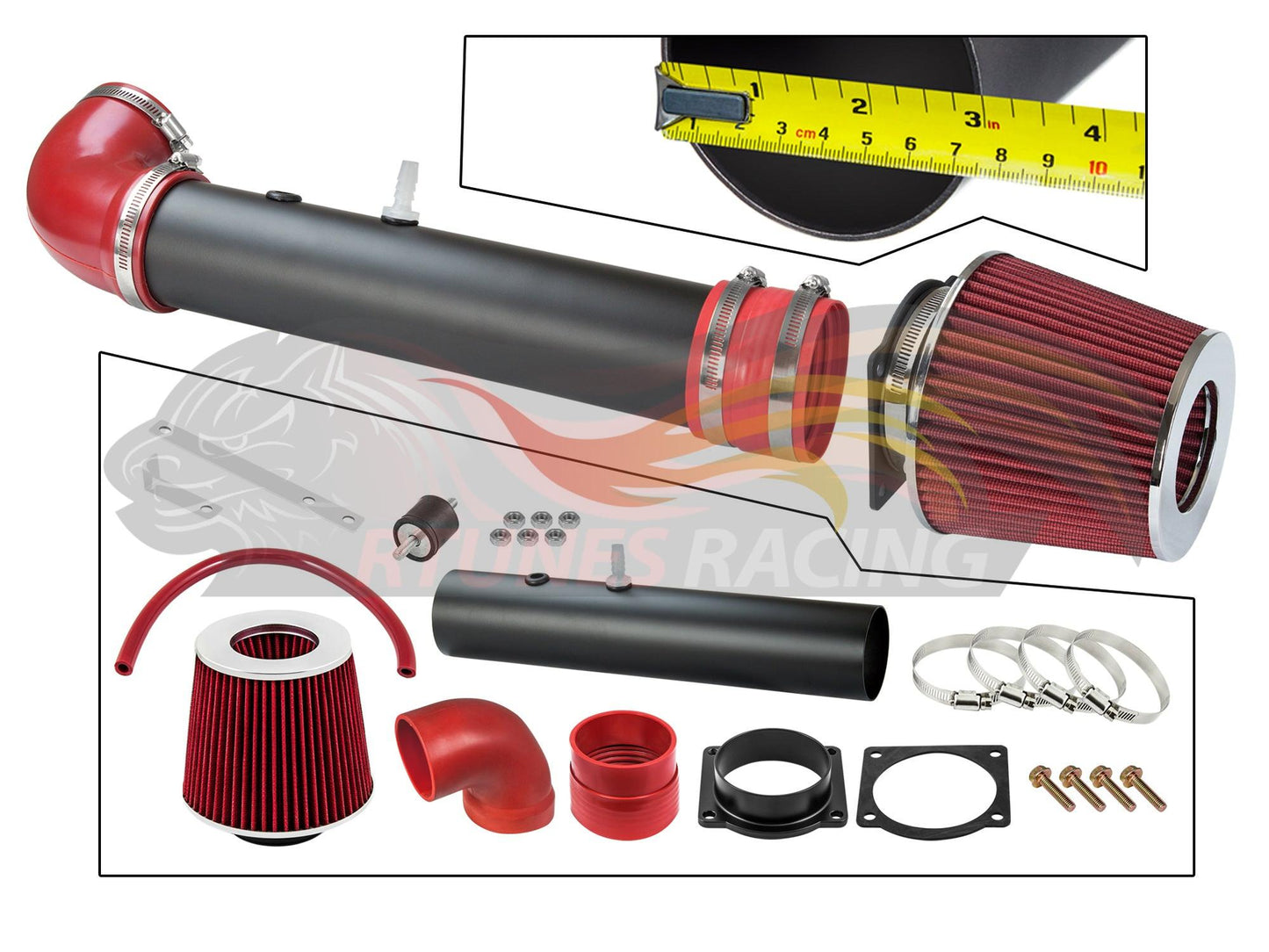 Short Ram Air Intake Kit For 1997-2003 Ford F150 4.2L V6 | Rtunes Racing | WSI-FD-05RDB