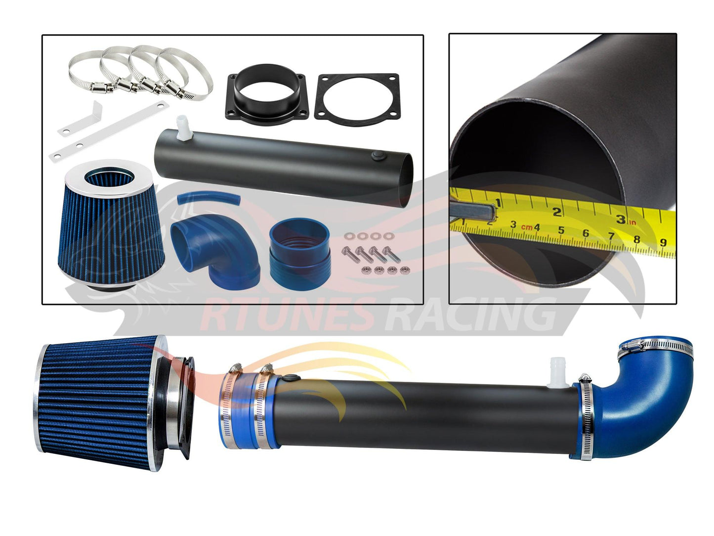 Short Ram Air Intake Kit For 1995-2000 Ford Explorer/Ford Ranger Ohv 4.0L V6 | Rtunes Racing | WSI-FD-07BLB