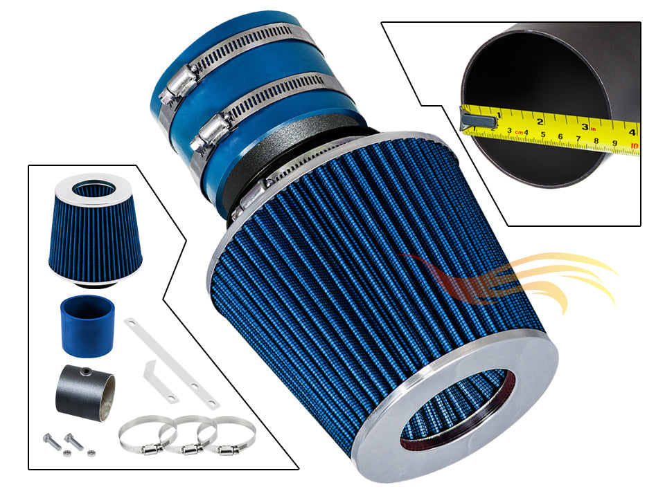 Short Ram Air Intake Kit For 2000-2004 Kia Spectra 1.8L I4, 2005-2009 Spectra 5 2.0L I4 | Rtunes Racing | WSI-KA-03BLB