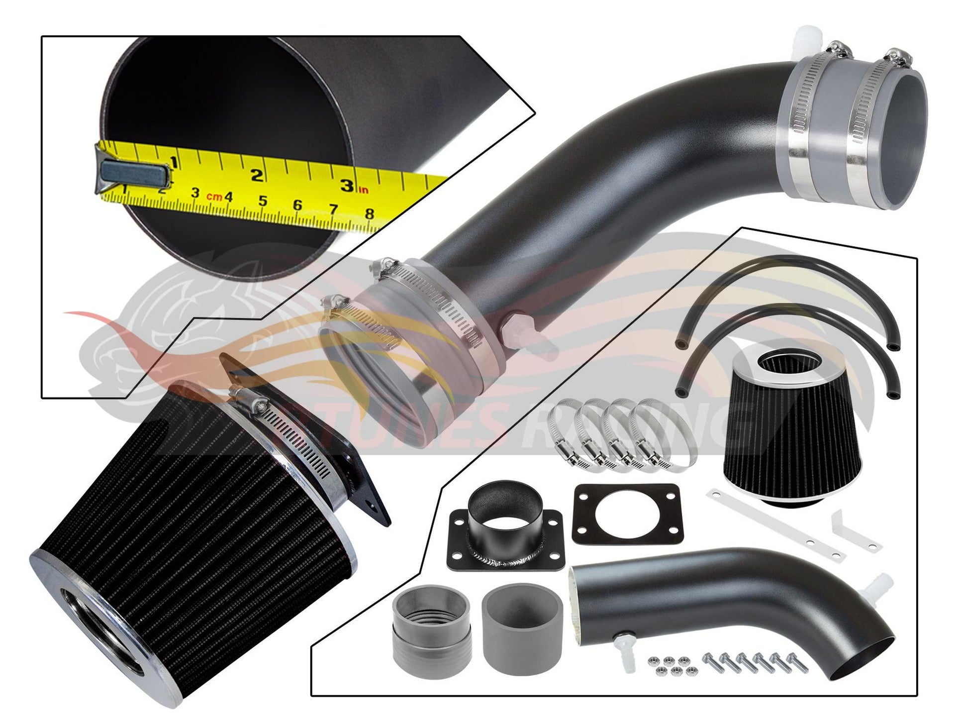 Short Ram Air Intake Kit For 1992-1995 Lexus SC300, GS300 3.0L V6 | Rtunes Racing | WSI-LX-03GYB