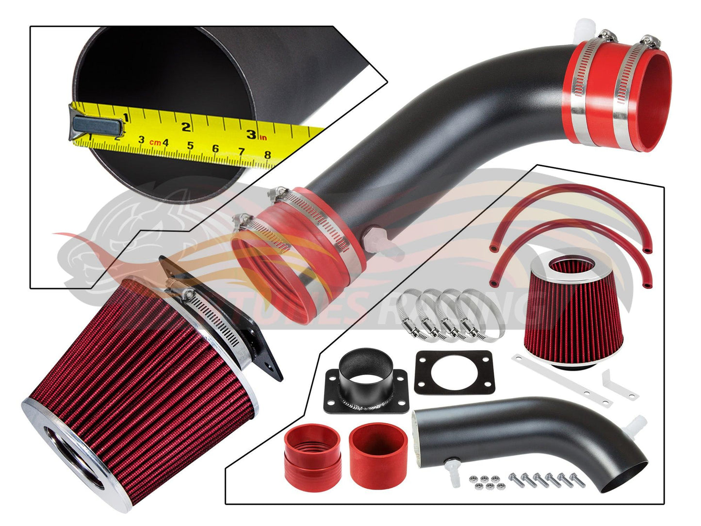 Short Ram Air Intake Kit For 1992-1995 Lexus SC300, GS300 3.0L V6 | Rtunes Racing | WSI-LX-03RDB