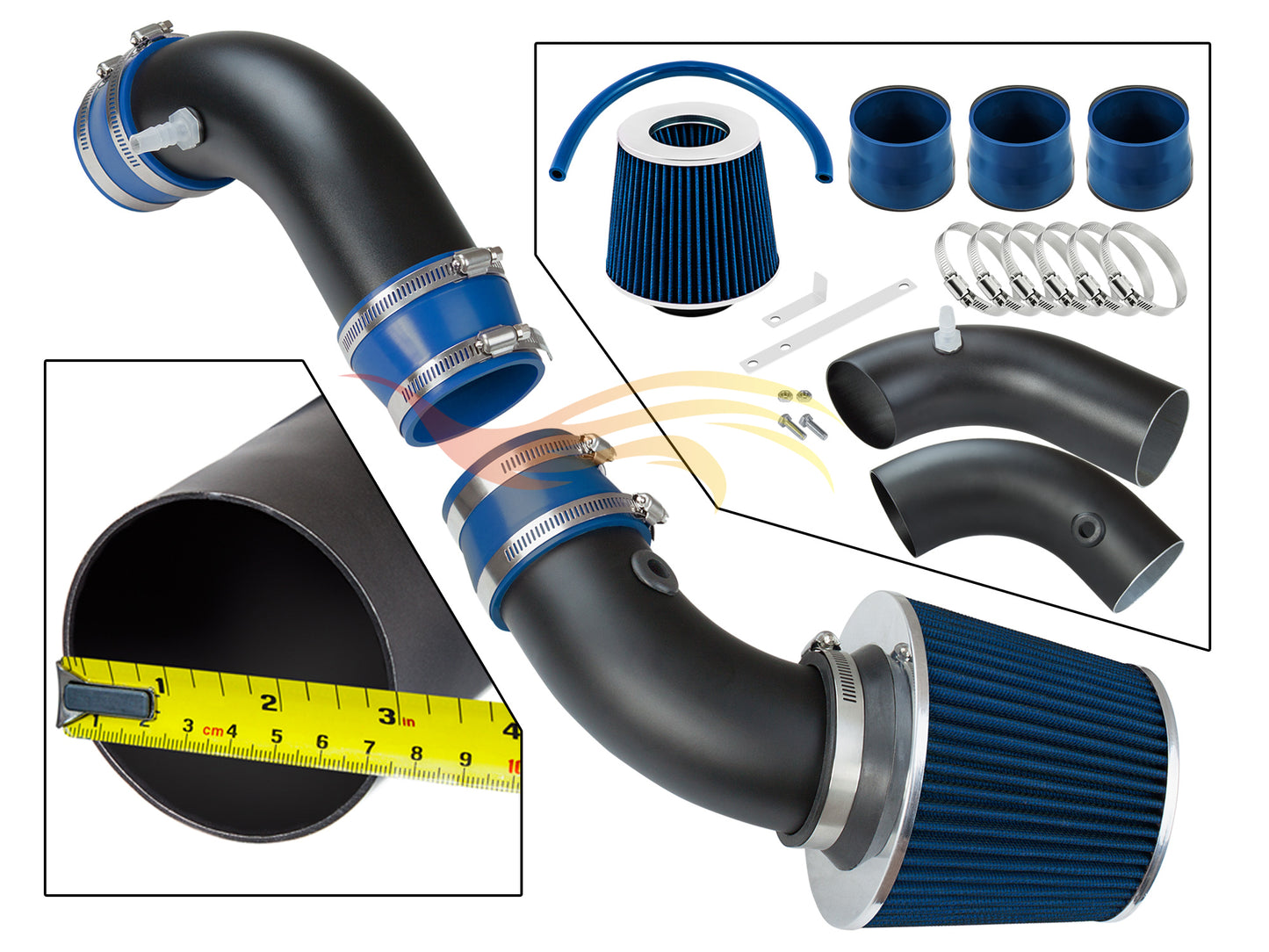 Short Ram Air Intake Kit For 2002-2005 Mazda Protege/MP3/MP5 | Rtunes Racing | WSI-MZ-05BLB