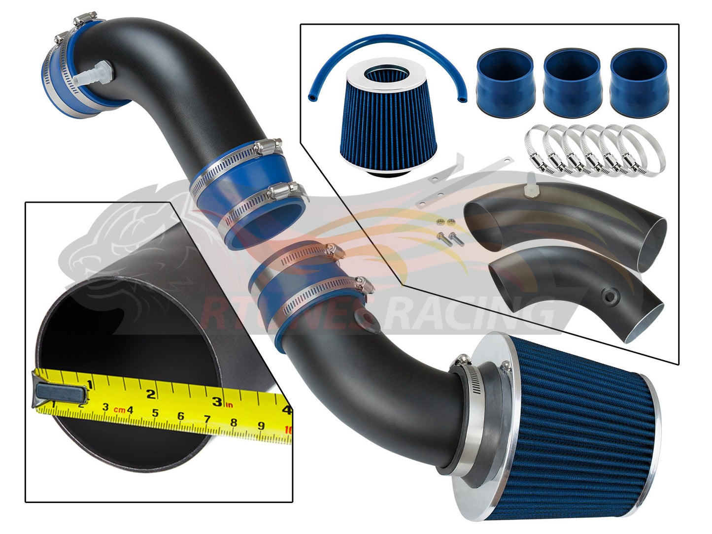 Short Ram Air Intake Kit For 2002-2005 Mazda Protege/MP3/MP5 | Rtunes Racing | WSI-MZ-05BLB