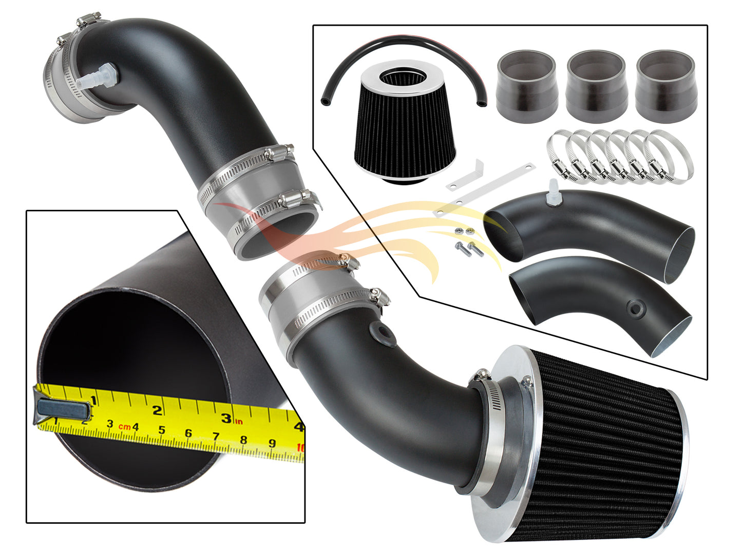 Short Ram Air Intake Kit For 2002-2005 Mazda Protege/MP3/MP5 | Rtunes Racing | WSI-MZ-05GYB