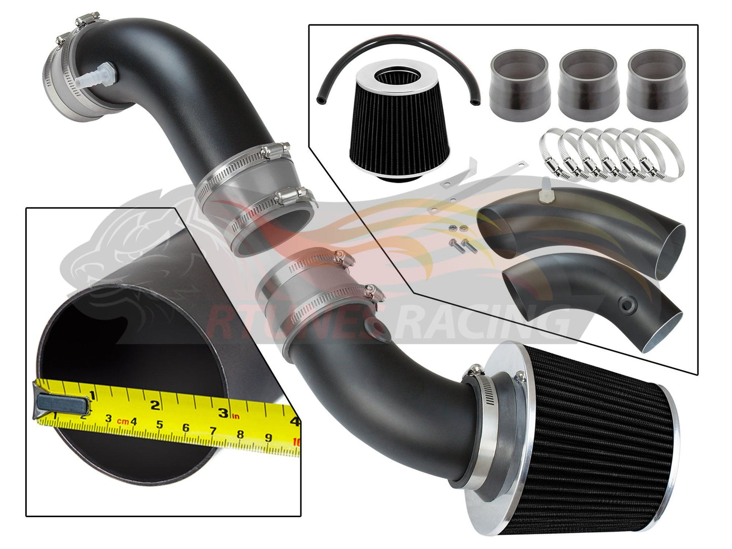 Short Ram Air Intake Kit For 2002-2005 Mazda Protege/MP3/MP5 | Rtunes Racing | WSI-MZ-05GYB