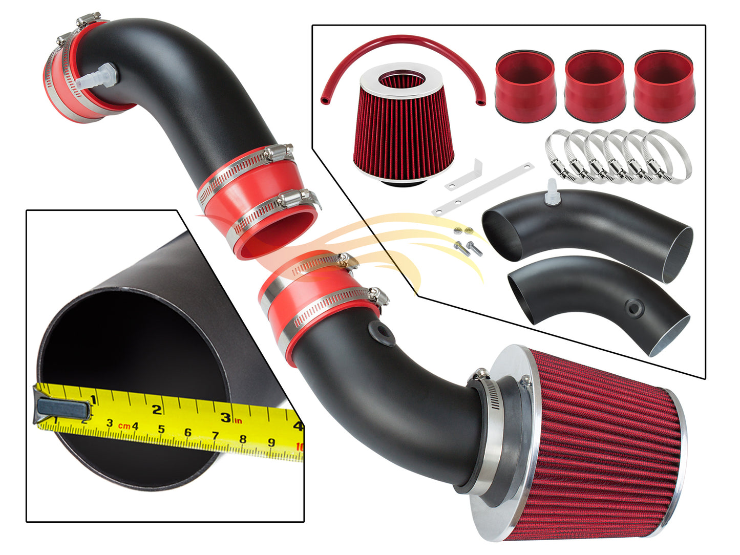 Short Ram Air Intake Kit For 2002-2005 Mazda Protege/MP3/MP5 | Rtunes Racing | WSI-MZ-05RDB