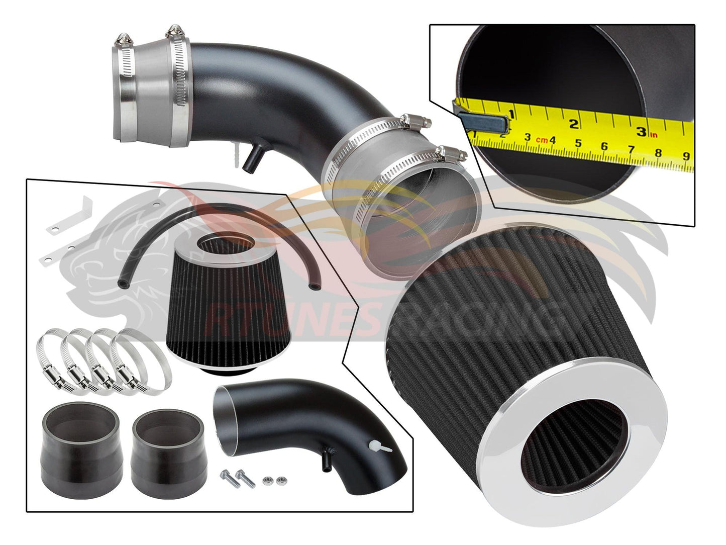 Short Ram Air Intake Kit For 1993-1997 Mazda Mx6, 626, Compatible Ford Probe | Rtunes Racing | WSI-MZ-08GYB