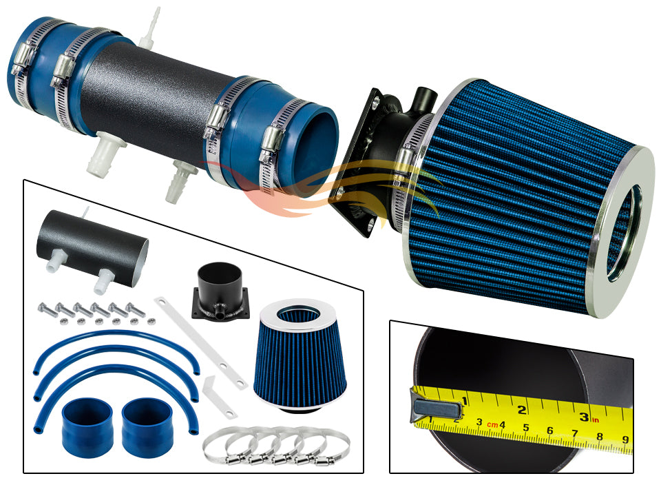 Short Ram Air Intake Kit For 1991-1995 Nissan Pathfinder/Pickup 3.0L V6 XE SE | Rtunes Racing | WSI-NS-08BLB