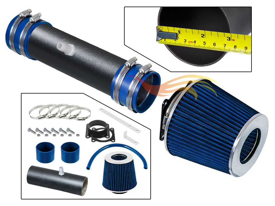 Short Ram Air Intake Kit For 2002-2006 Nissan Altima, 2003-2006 Murano 3.5L V6 | Rtunes Racing | WSI-NS-09BLB
