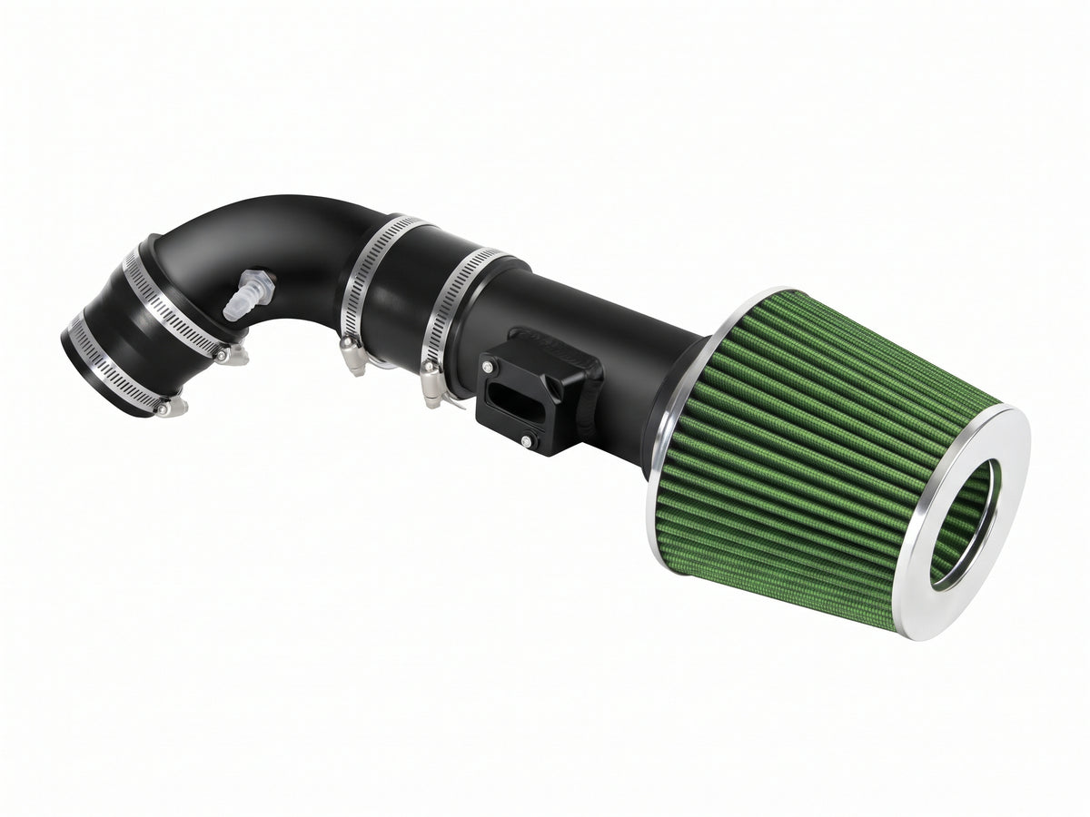 Short ram air intake kit for 2007-2012 Nissan Altima 2.5L, green with matte black pipe – Rtunes Racing SI-NS-13