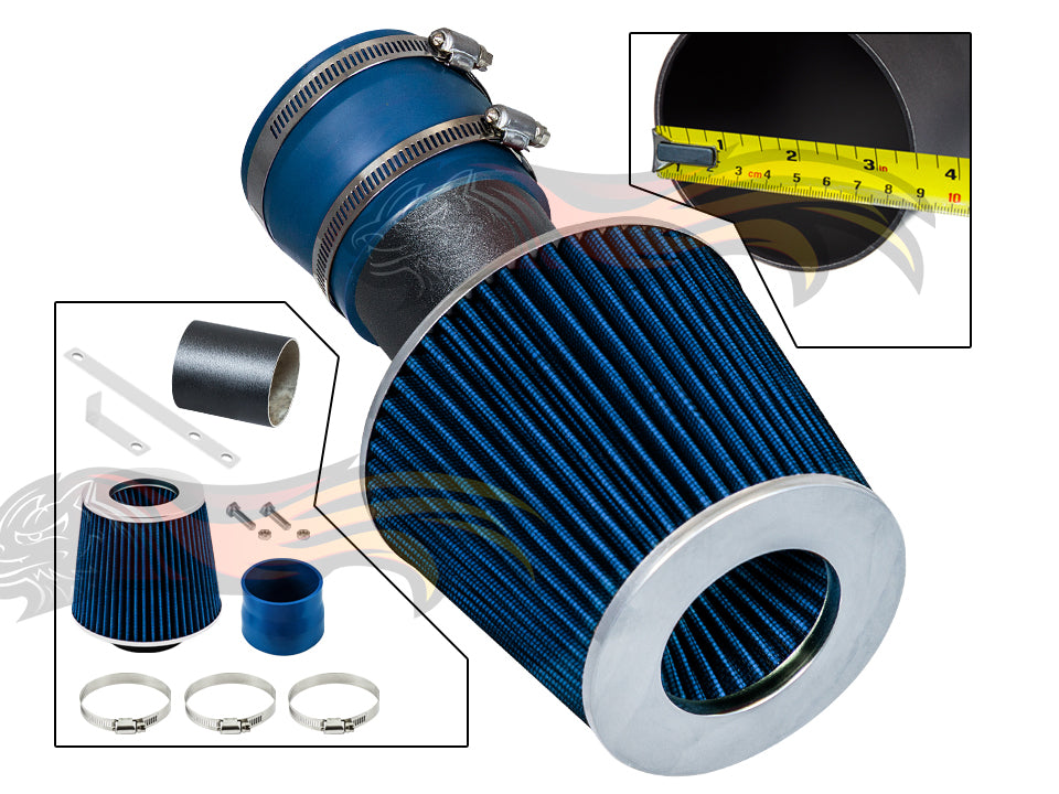 Short Ram Air Intake Kit For 2004-2008 Pontaic Grand Prix 3.8L V6 Supercharged Or Na | Rtunes Racing | WSI-PT-01BLB