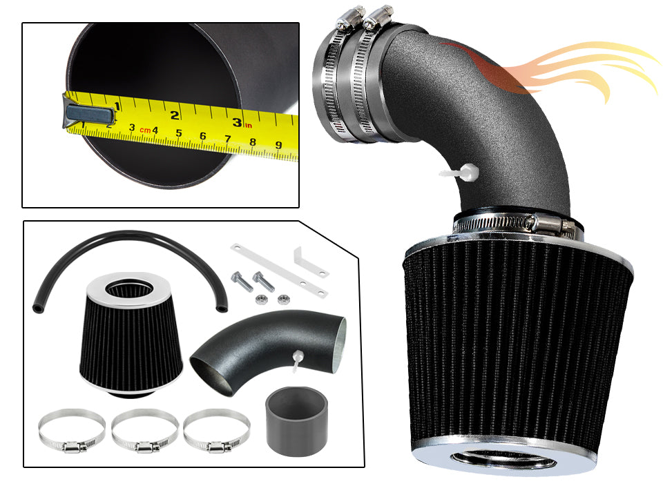 Short Ram Air Intake Kit For 1993-1998 Golf (GL/GTI/Jazz/K2/Limited/Trek), Jetta (GL/GLS/GT/K2), 1995-1998 Cabrio (Base/Highline/GLS) 2.0L L4 W | Rtunes Racing | WSI-VW-06GYB