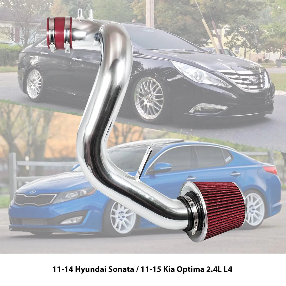 Cold Air Intake Kit For 2011-2014 Sonata/Optima 2.4L L4 | Rtunes Racing | CI-HY-06RD