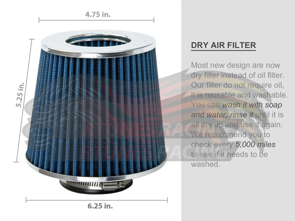 BLUE 3.5 inch 89mm Clamp-On Air Filter detail | AF35B