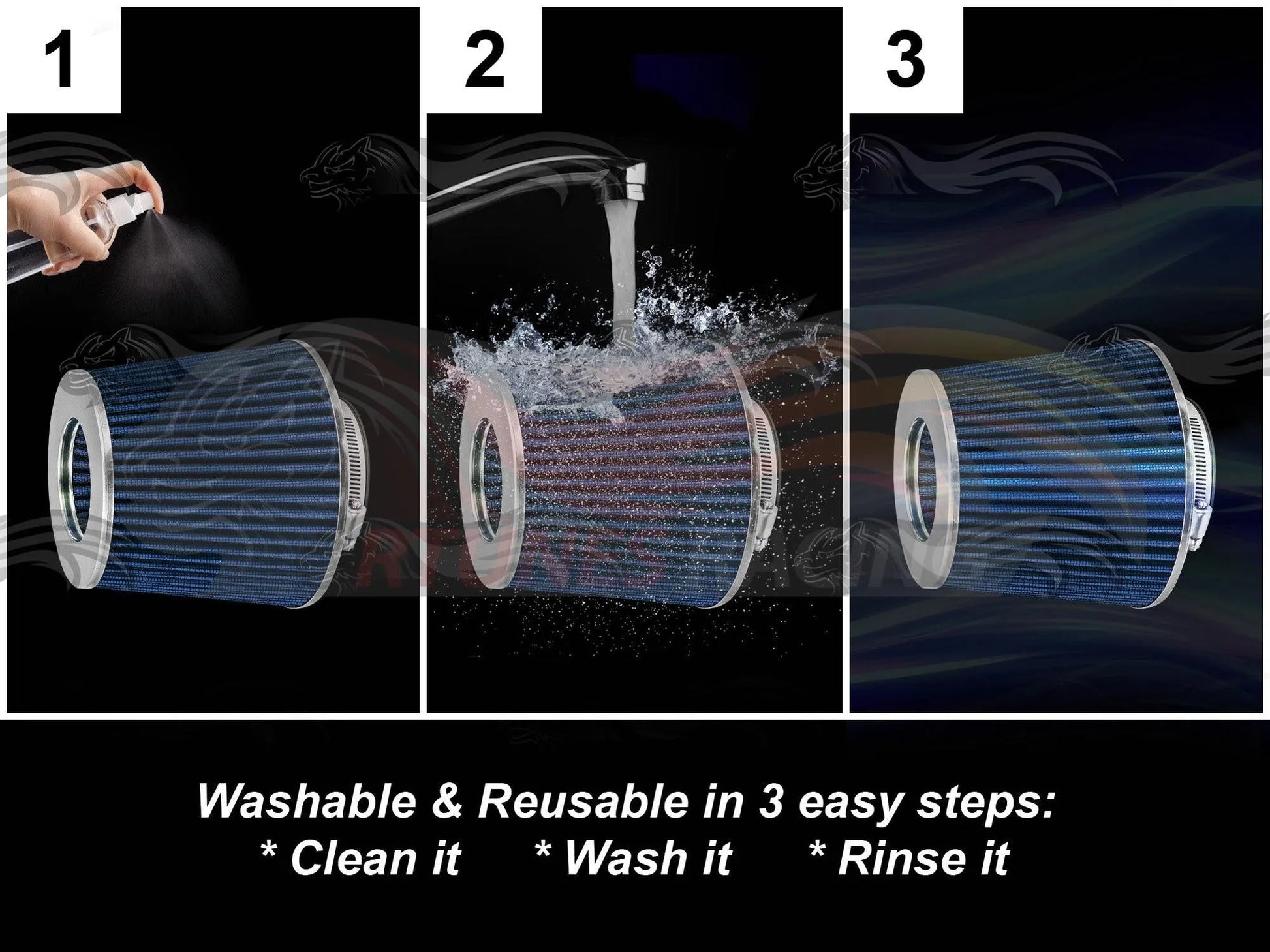 Short Ram Air Intake Kit For 2011-2014 Hyundai Sonata/Optima 2.4L I4 | Rtunes Racing | WSI-HY-08BLB