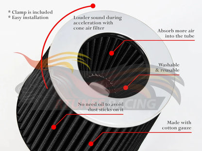 Short Ram Air Intake Kit For 2011-2014 Hyundai Sonata/Optima 2.4L I4 | Rtunes Racing | WSI-HY-08GYB