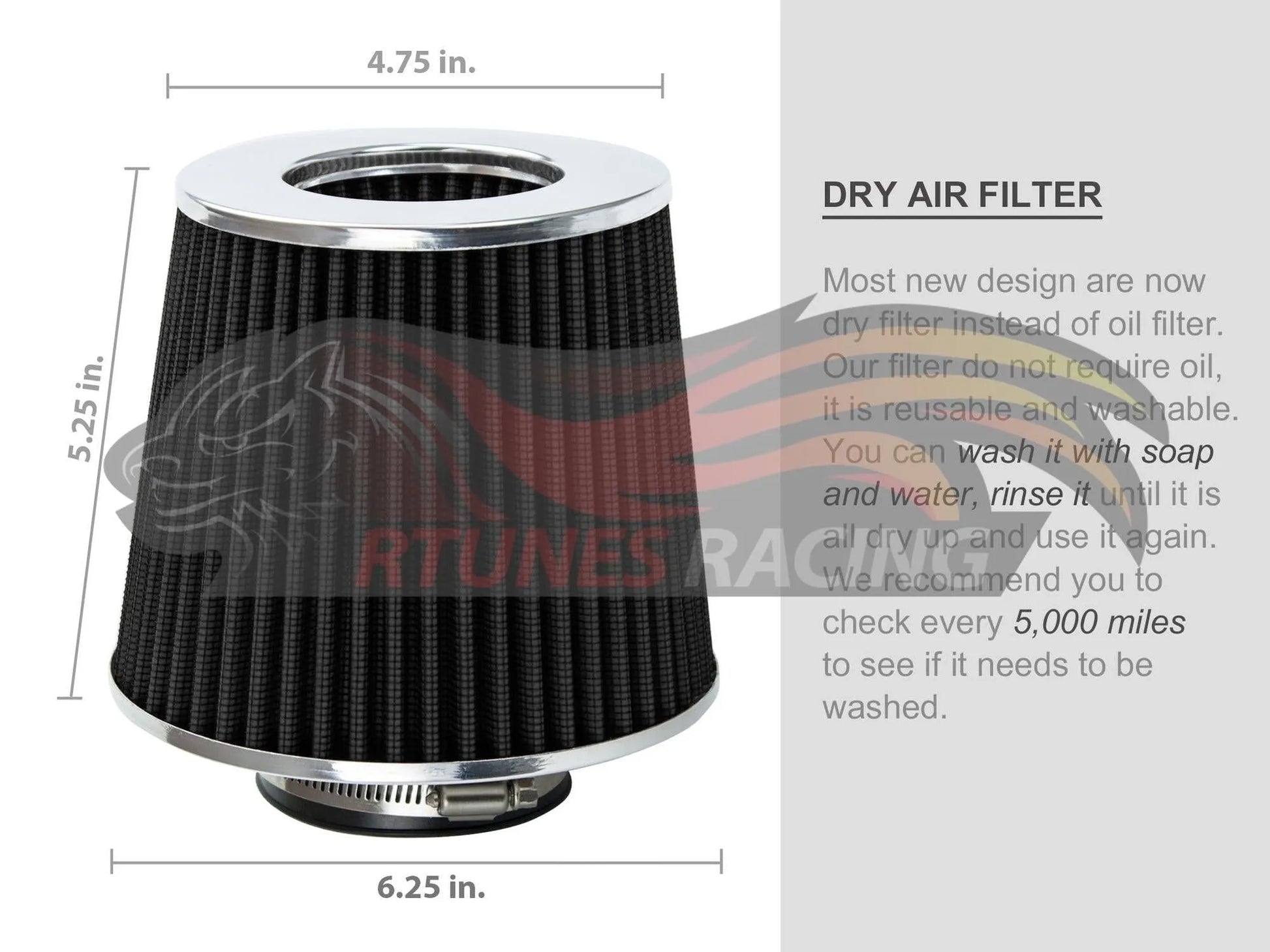 Short Ram Air Intake Kit For 2008-2014 Mitsubishi Lancer 2.0L, 2.4L L4 N/A Only | Rtunes Racing | SI-MT-08CK