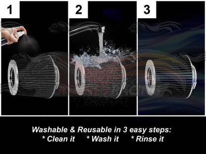 Short Ram Air Intake Kit For 1993-1998 Golf (GL/GTI/Jazz/K2/Limited/Trek), Jetta (GL/GLS/GT/K2), 1995-1998 Cabrio (Base/Highline/GLS) 2.0L L4 W | Rtunes Racing | WSI-VW-06GYB