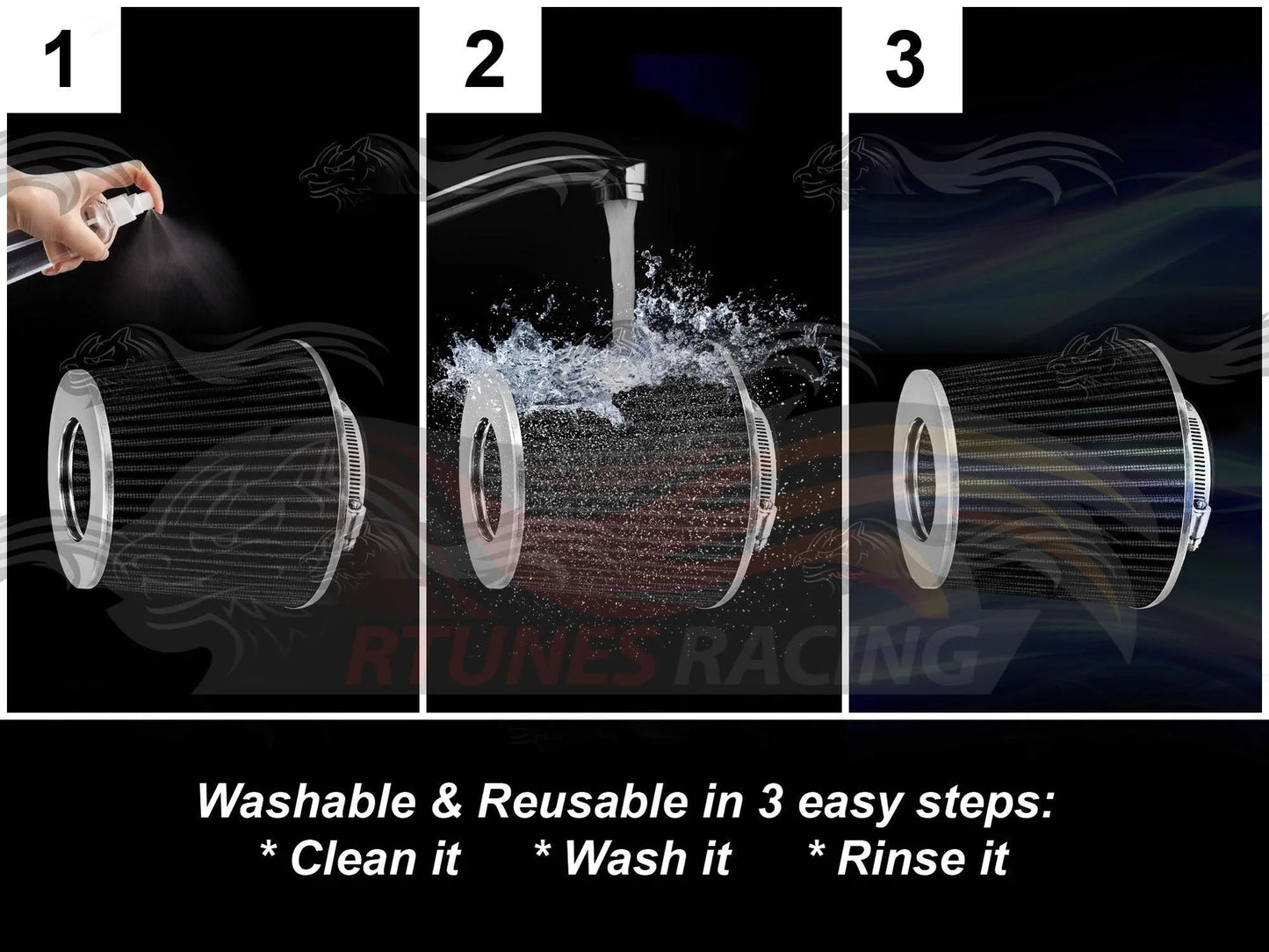 Short Ram Air Intake Kit For 2011-2014 Hyundai Sonata/Optima 2.4L I4 | Rtunes Racing | WSI-HY-08GYB