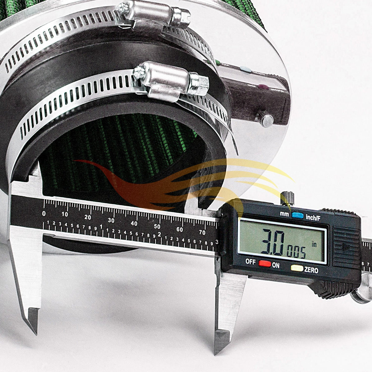 GREEN 3 inch 76mm Clamp-On Air Filter detail | AF3GN
