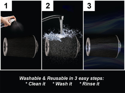 BLACK 4" 102mm Truck Cone Air Filter | Rtunes Racing | AFL4CK