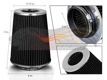 BLACK 4" 102mm Truck Cone Air Filter | Rtunes Racing | AFL4CK