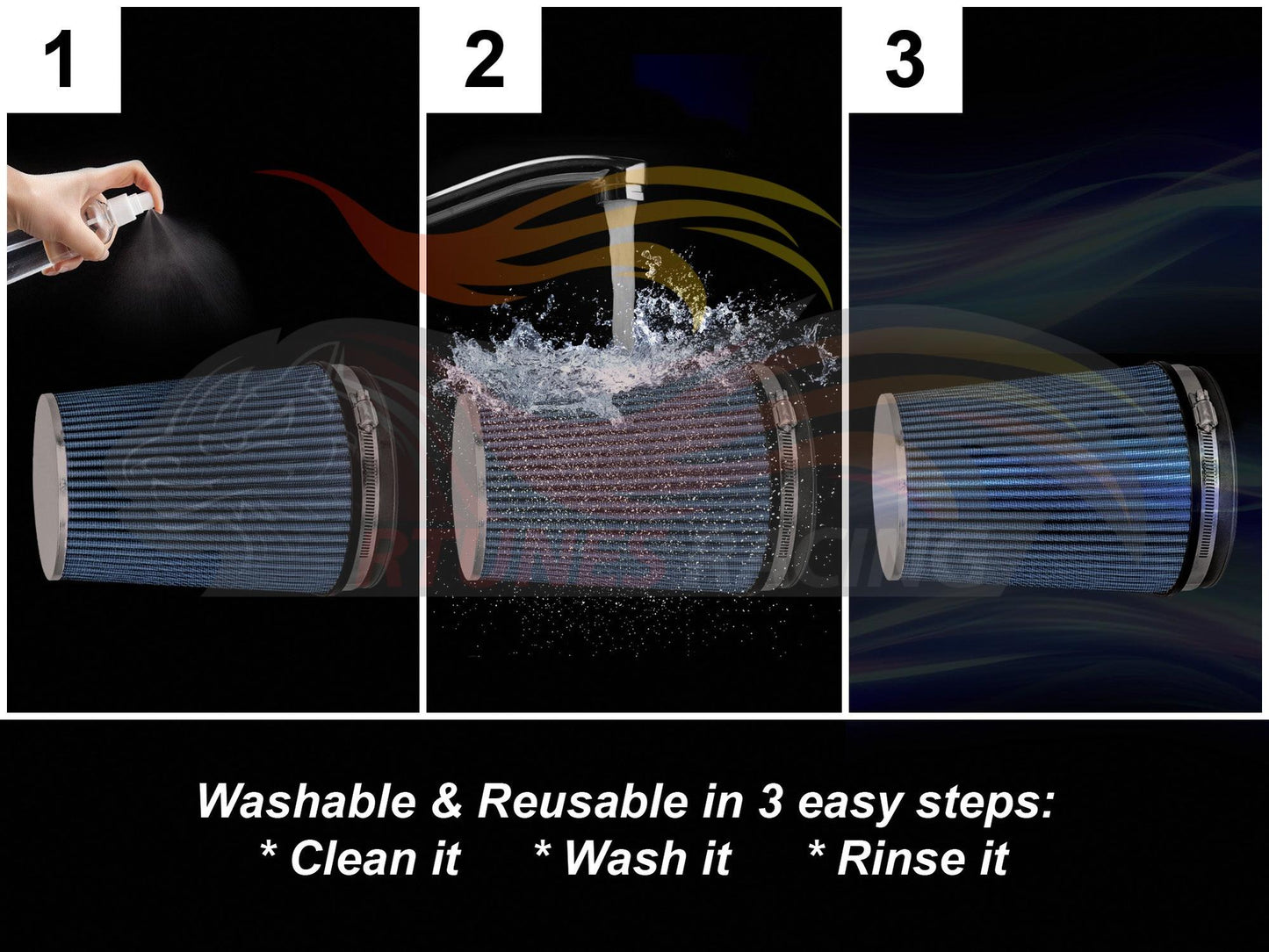 Heat Shield Air Intake Kit For 2007 Sierra Silverado 2500HD & 3500 CLASSIC 6.0L V8 | Rtunes Racing | HI-CD-01BL-15