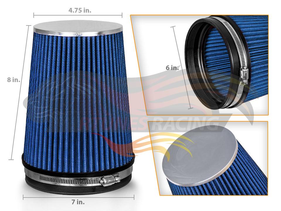 BLUE 6" 152mm Truck Cone Air Filter | Rtunes Racing | AFL6B