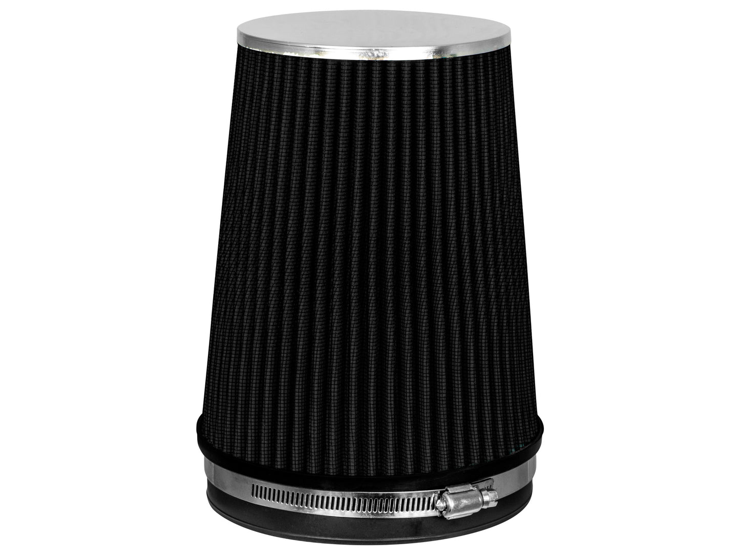 6" Inch (152mm) Universal Clamp-On Air Filter – Dry Washable Cone Intake Replacement | Rtunes Racing | BLACK AFL6CK