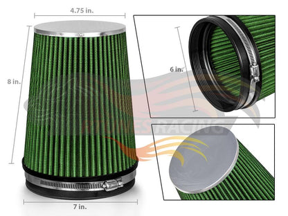 GREEN 6" 152mm Truck Cone Air Filter | Rtunes Racing | AFL6GN