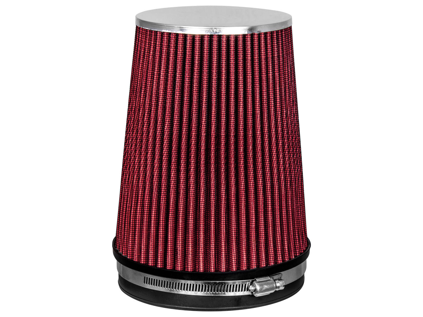 6" Inch (152mm) Universal Clamp-On Air Filter – Dry Washable Cone Intake Replacement | Rtunes Racing | RED AFL6R