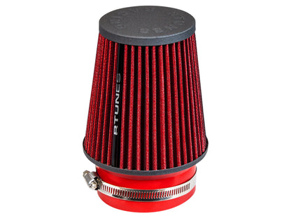 Rtunes RED 3.5" 89 mm Inlet Truck Cone Air Filter Narrow Version | Rtunes Racing | RAFN35R