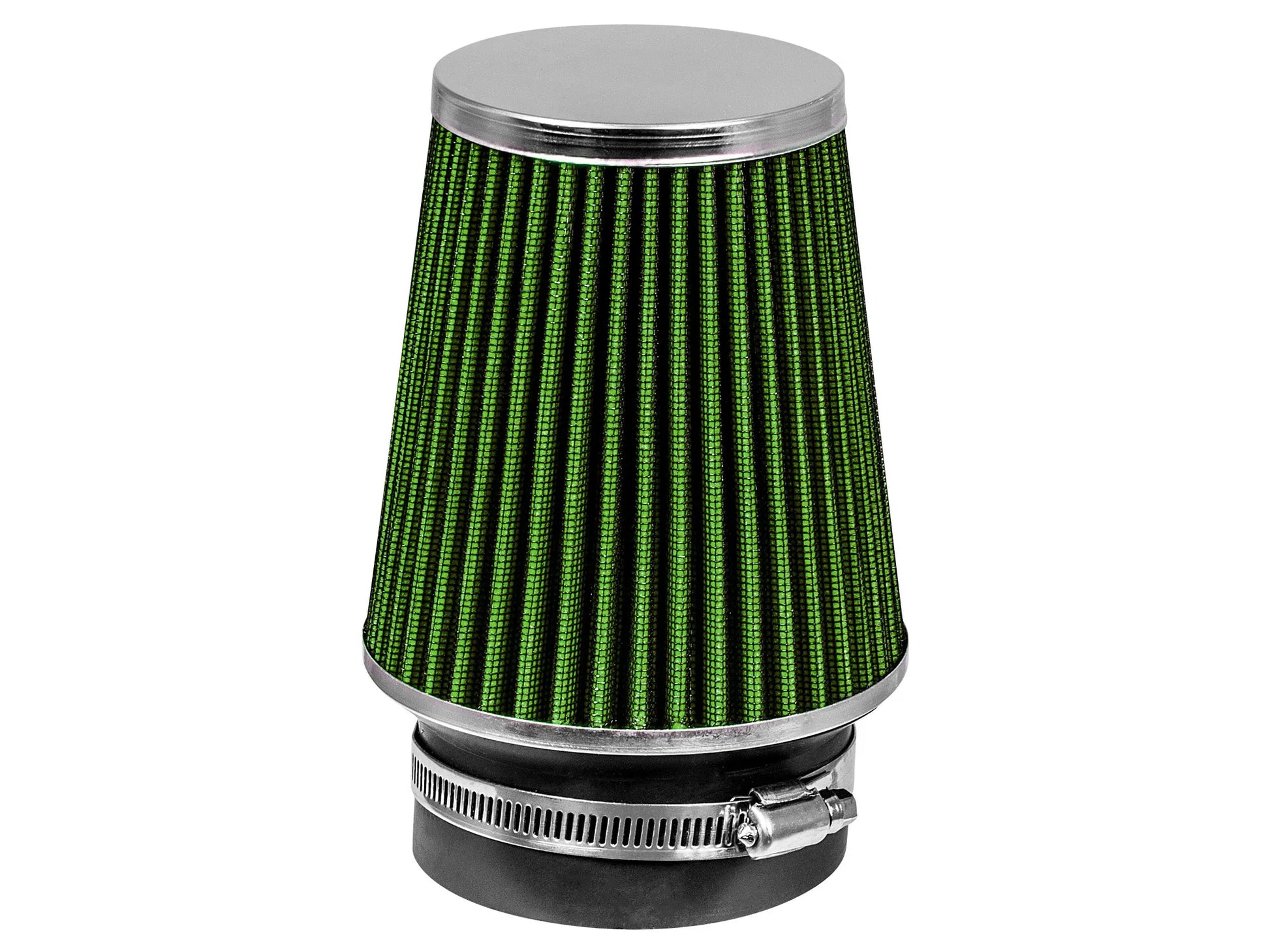 GREEN 3.5" 89 mm Inlet Narrow Cone Replacement Performance Washable Clamp-On Dry Air Filter AFN35GN