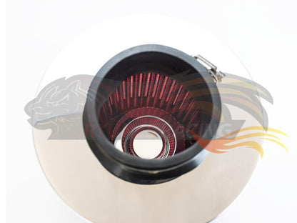 RED 3.5 inch 89mm Clamp-On Air Filter detail | AF35R