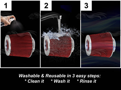 Short Ram Air Intake Kit For 2011-2014 Hyundai Sonata/Optima 2.4L I4 | Rtunes Racing | WSI-HY-08RDB