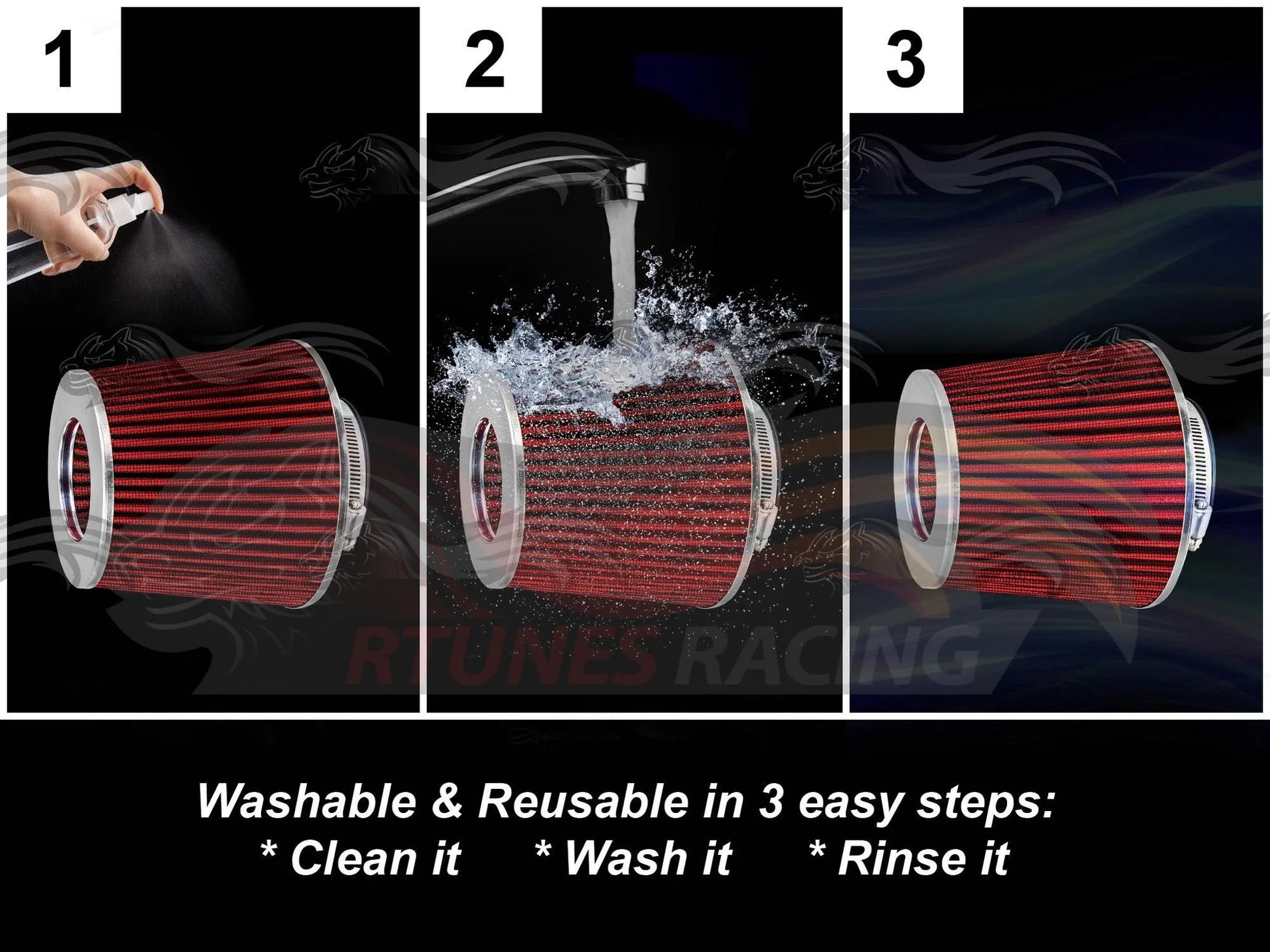 Short Ram Air Intake Kit For 2011-2014 Hyundai Sonata/Optima 2.4L I4 | Rtunes Racing | WSI-HY-08RDB