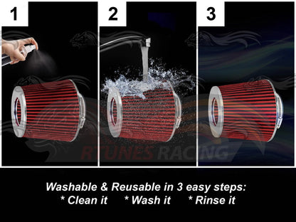 Short Ram Air Intake Kit For 2011-2014 Hyundai Sonata/Optima 2.4L I4 | Rtunes Racing | WSI-HY-08RDB