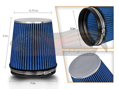 BLUE 6" 152mm SHORT Truck Cone Air Filter | Rtunes Racing | AFS6B