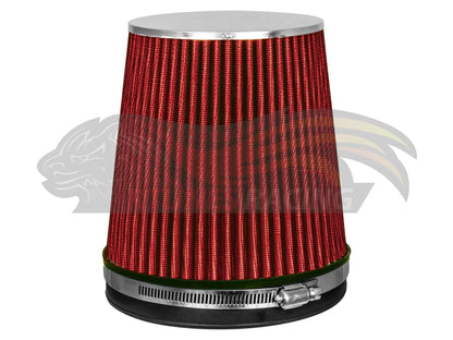 RED 6" 152mm SHORT Truck Cone Air Filter | Rtunes Racing | AFS6R