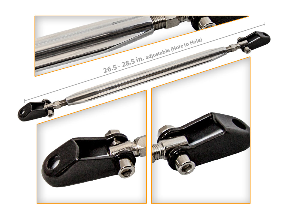 Rear Lower Strut Bar For 1996-2000 Honda Civic All Models | Rtunes Racing | BAR-RL-HD001