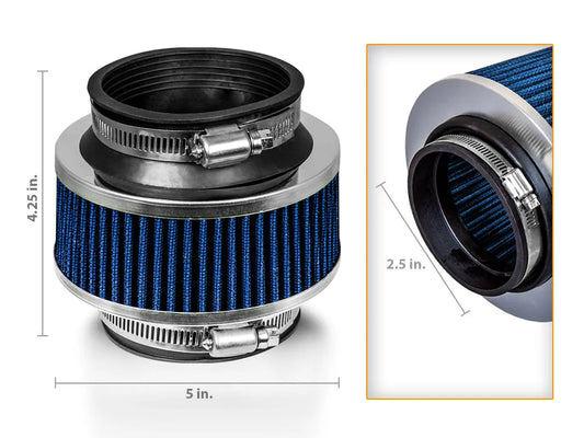 BLUE 2.5" Inches (63mm) Bypass Valve Filter BY25B